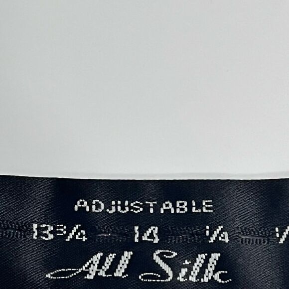 JS Blank 100% Silk Black & Pink Geometric Self Tie Woven Bow Tie - Picture 10 of 11